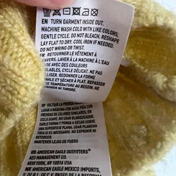 American Eagle Yellow Button Up Crop Cardigan size XS - Picture 7 of 7